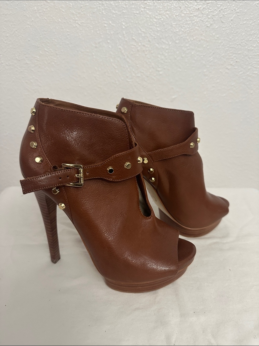 Michael Michael Kors Peep Toe Stilleto Heel Ankle Booties